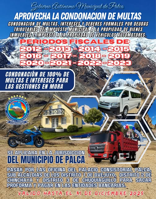 ¡CONDONACIÓN DE 100% DE MULTAS E INTERESES PARA LAS GESTIONES EN MORA!